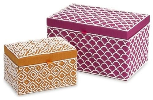 Kamie Beaded Boxes - Set of 2