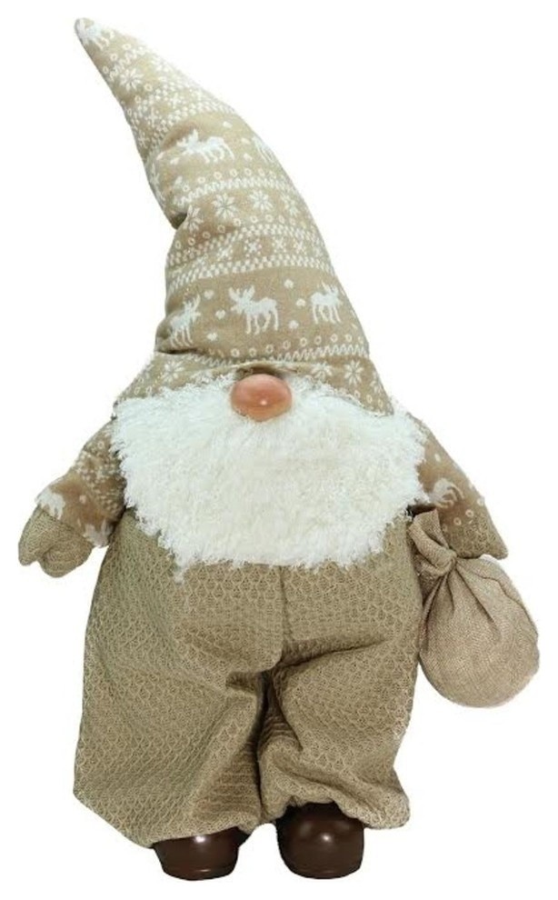 27 5 Beige And White Jolly James Gnome Christmas Tabletop Decoration Rustic Holiday Accents And Figurines By Northlight Seasonal