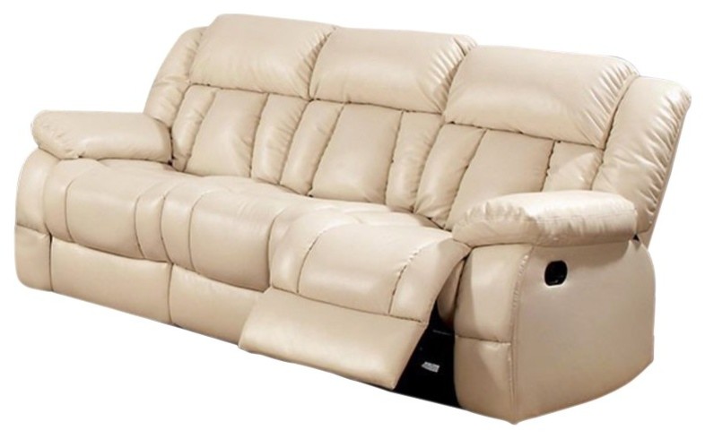 ivory leatherette sofa bed