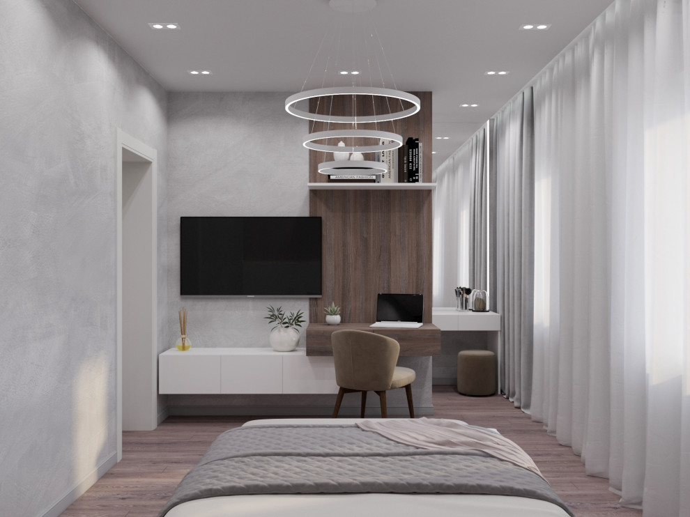 Спальня с гардеробной в загородном доме. Кемеровская обл.