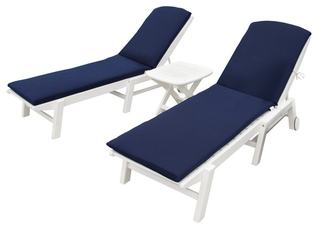 Polywood Nautical 3 Piece Chaise Set With Cushions White Navy Beach Style Outdoor Lounge Sets By Pws157 2 Wh5439 Houzz - Polywood Nautical Recycled Plastic Patio Chaise Lounge Set Polywood Nautical 3 Piece Chaise Set With Cushions White Navy Beach Style Outdoor Lounge Sets By Pws157 2 Wh5439 Houzz - Polywood Nautical Recycled Plastic Patio Chaise Lounge Set