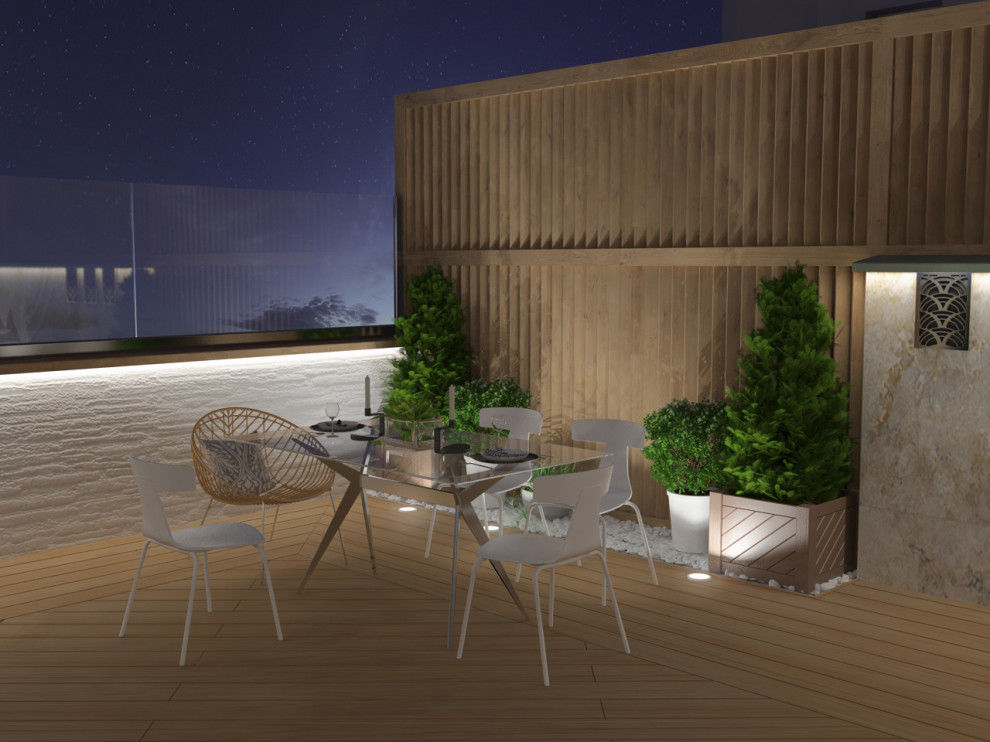 Терраса на крыше дома