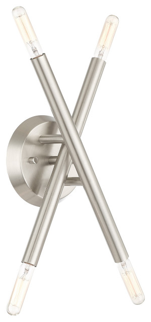 Brushed Nickel Mid Century Modern Sconce - Modern - Wall Sconces - by ...