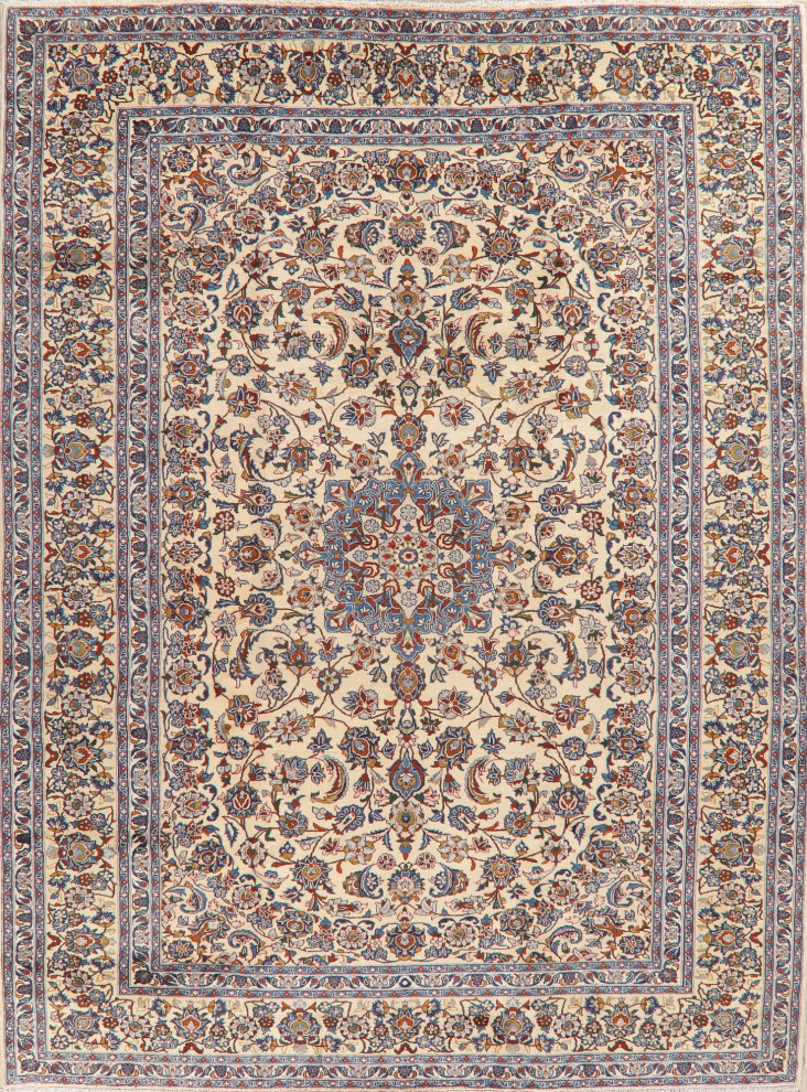 Consigned, Victorian Medallion Handmade Kashmar Oriental Area Rug