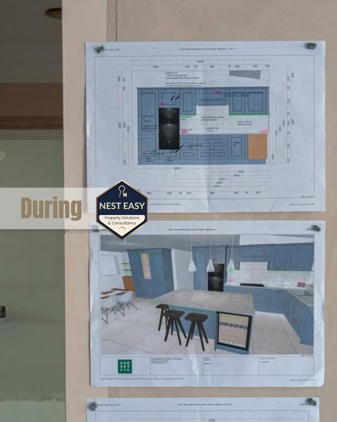 Detailed Kitchen Plans & Visual Renderings