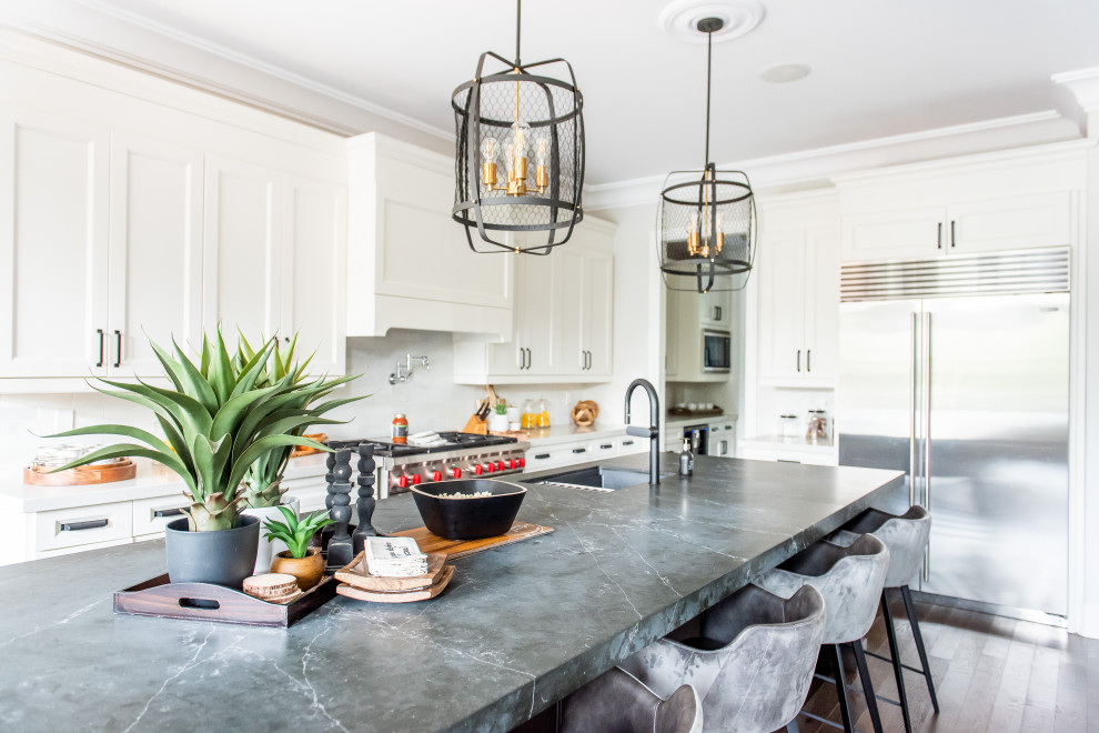 Transitional home design photo in Toronto
