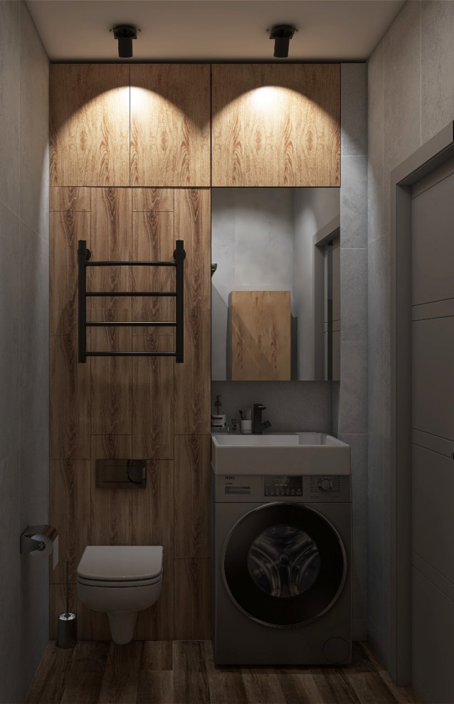 Дизайн-проект холостяцкой однокомнатной квартиры. Ванная