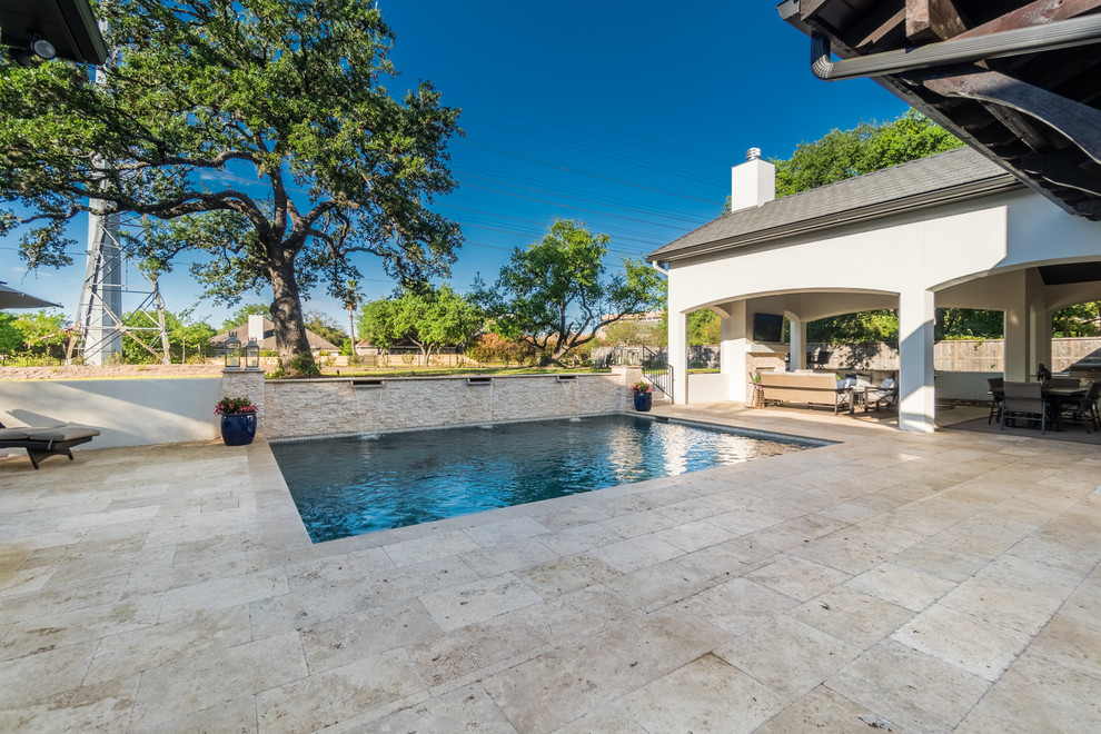 Example of a transitional pool design in Austin