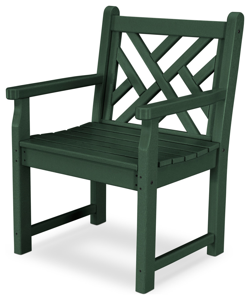 Polywood Chippendale Garden Arm Chair Contemporary Outdoor Dining