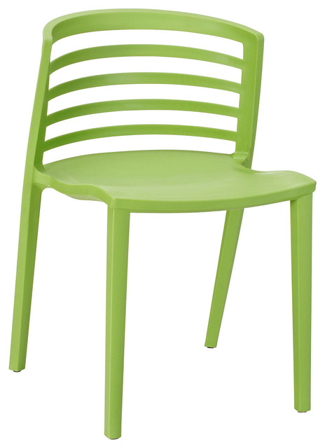 Modern Contemporary Kitchen Dining Side Chair Green, Outdoor and Indoor