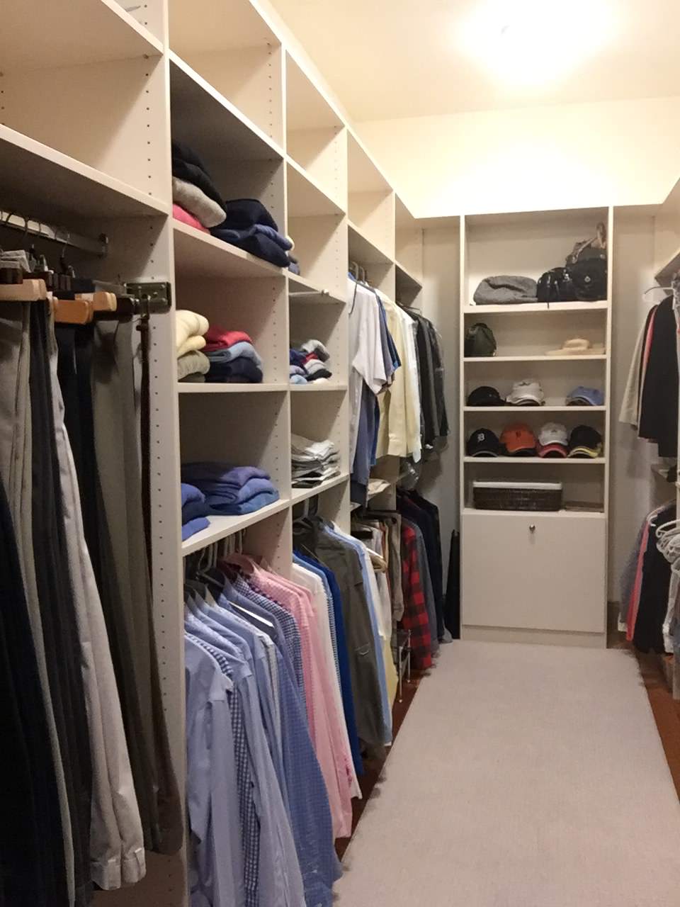This is our clients finished closet complete and organized. They have made the best use of their space and have room to grow!