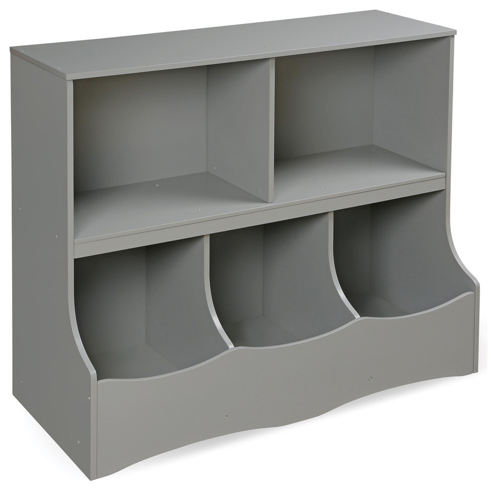 MultiBin Storage Cubby, Gray Transitional Toy Organizers by