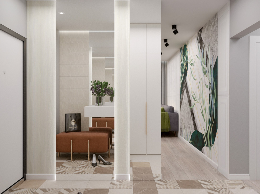 Дизайн прихожей в квартире 70м2, г. Нефтеюганск