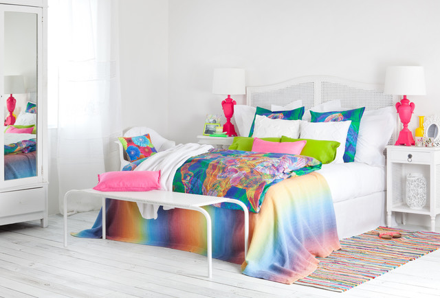 Ideas para mezclar colores y estampados en la ropa de cama
