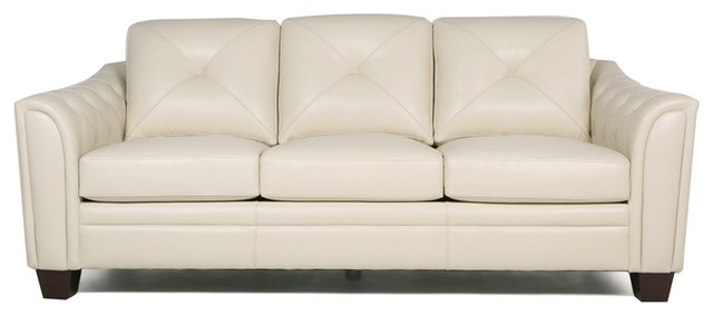 maklaine tufted leather sofa