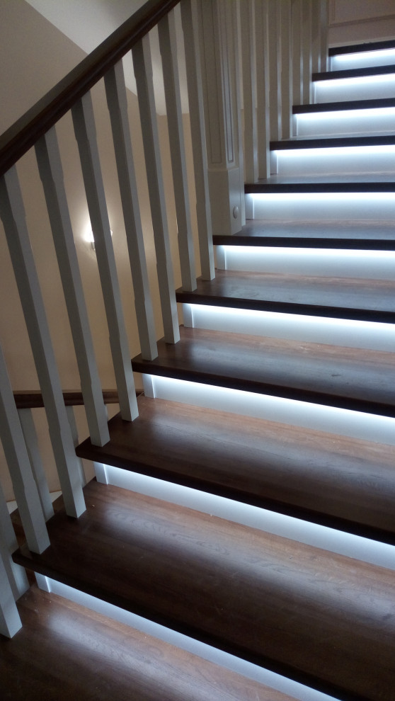 Облицовка бетонной лестницы в классическом стиле