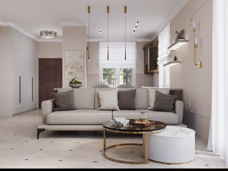 Первый этаж коттеджа