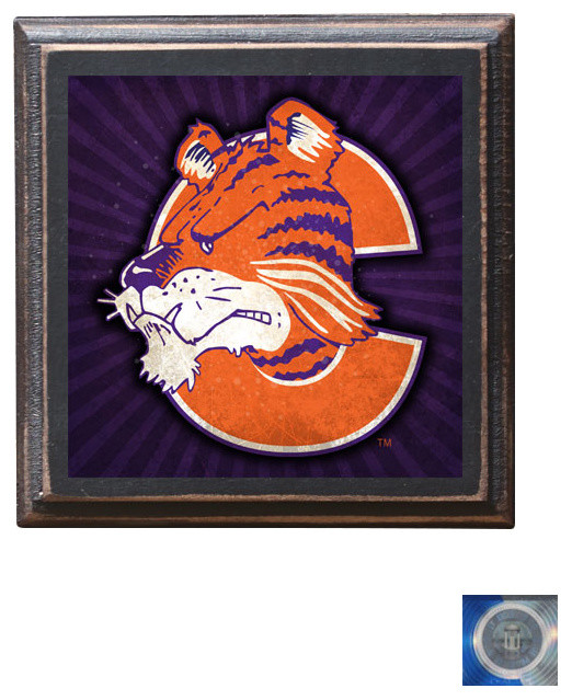 Us 572 48 Off5 Panel Clemson Tigers Sports Team Logo Modern Home Wall Decor Canvas Picture Art Hd Print Painting On For Living Room In Painting