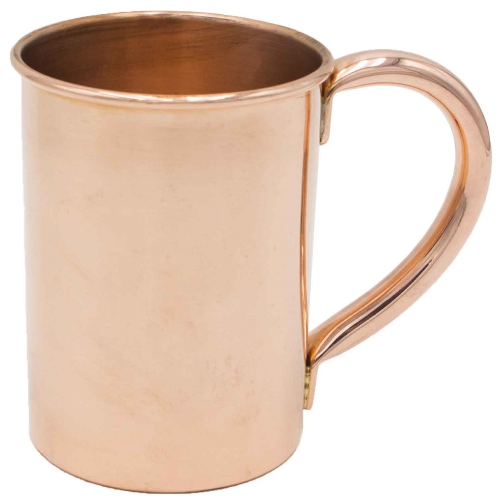 Extra Thick Pure Copper Moscow Mule Mug Unlined And Uncoated, 20oz