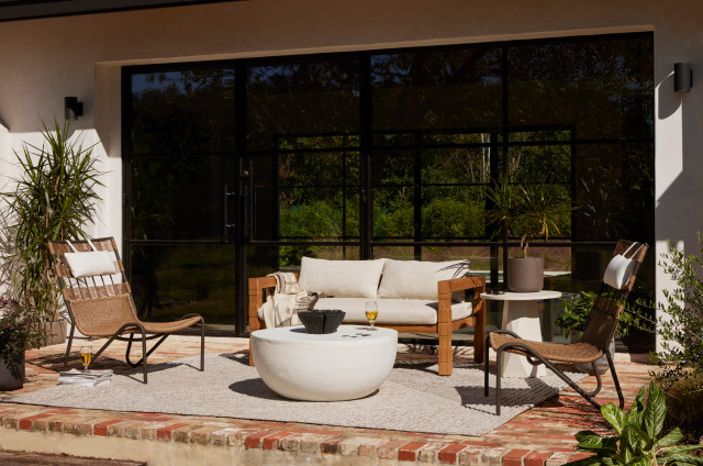 Basil Outdoor Coffee Table, 36" - Industrial - Outdoor Coffee Tables - by Four Hands | Houzz