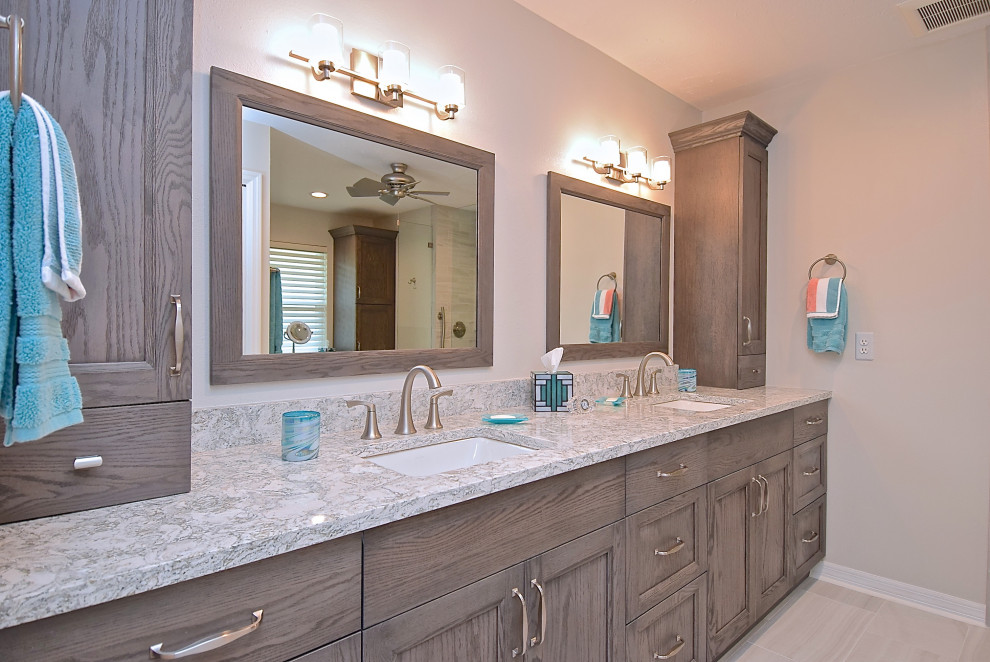 Luxury Master Bathroom Remodel with Walk-In Shower and Double Vanity ...