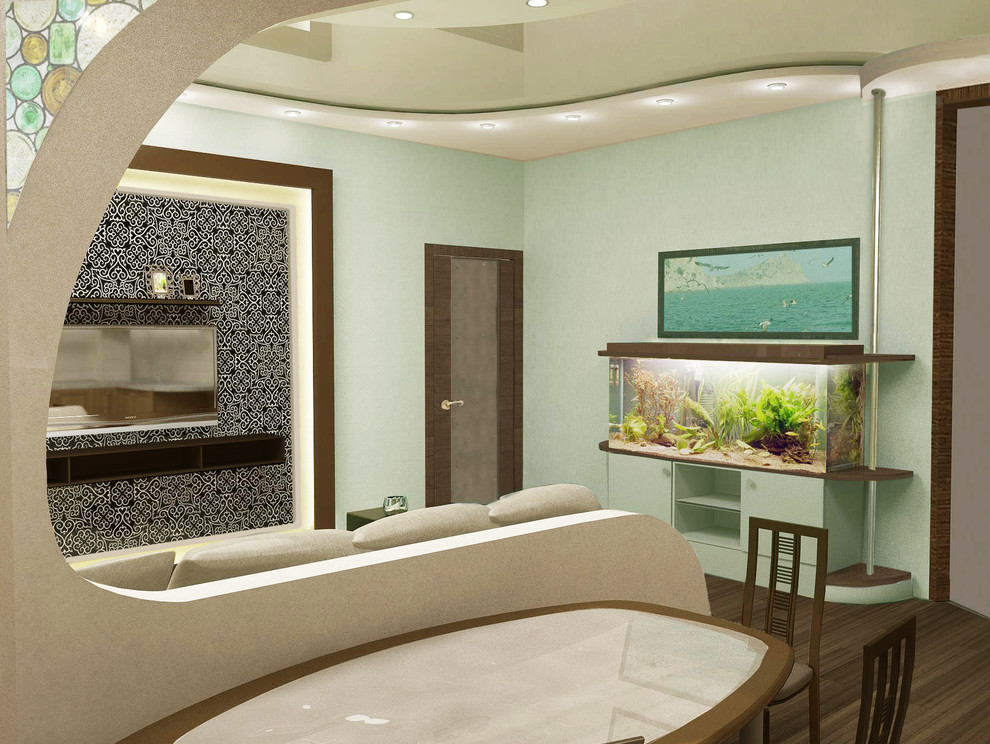 Гостина-кухня. Проходная зона