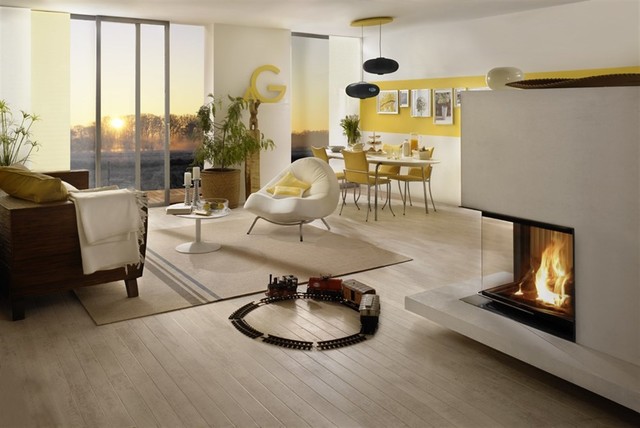 Kamine - modern contemporary-living-room