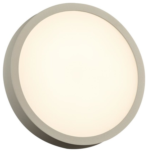 Olivia 10 Round Outdoor Wall Or Ceiling Light Silver Modern Lights And Sconces By Dazzling Spaces Houzz Outdoor Wall Lights And Sconces, Round Outdoor Wall Lights