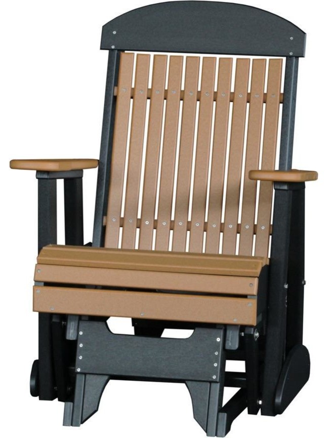 Luxcraft 2' Classic Highback Recycled Plastic Glider Chair