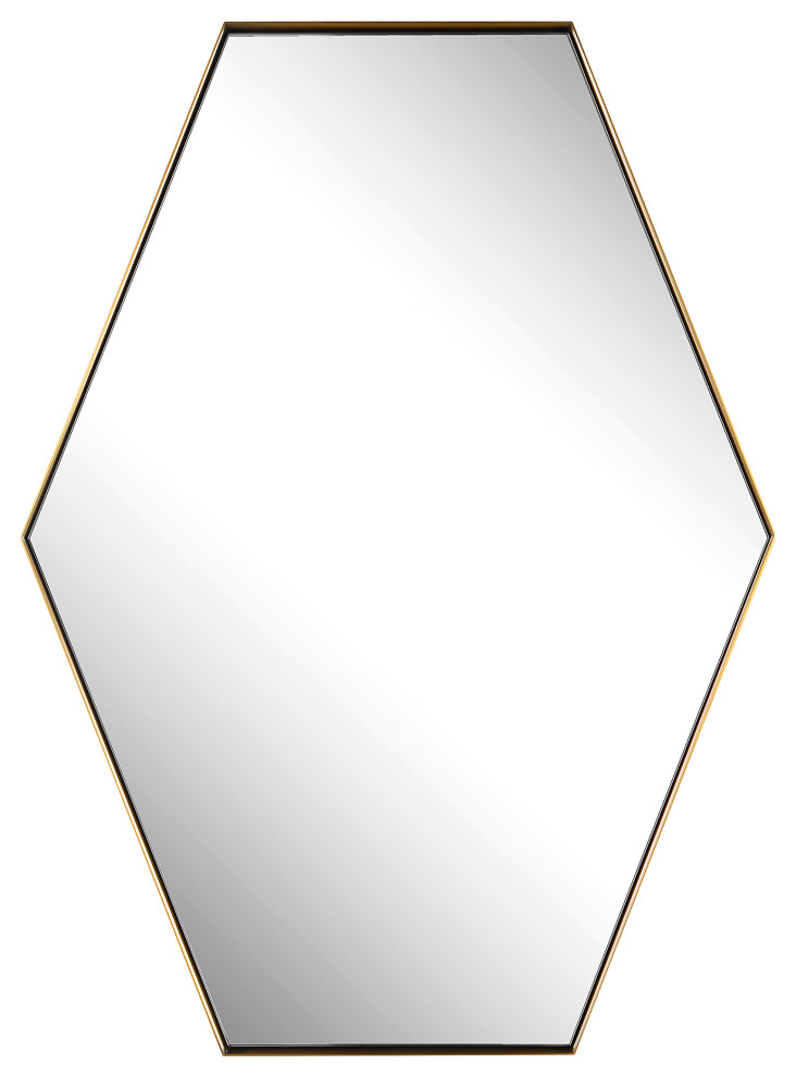 Ankara Brass Hexagon Mirror Contemporary Wall Mirrors by Ownax Houzz
