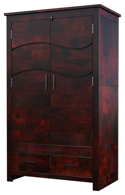 Santa Barbara Solid Wood Large Bedroom Armoire Wardrobe With Drawers Santa Barbara Solid Wood Large Bedroom Armoire Wardrobe With Drawers