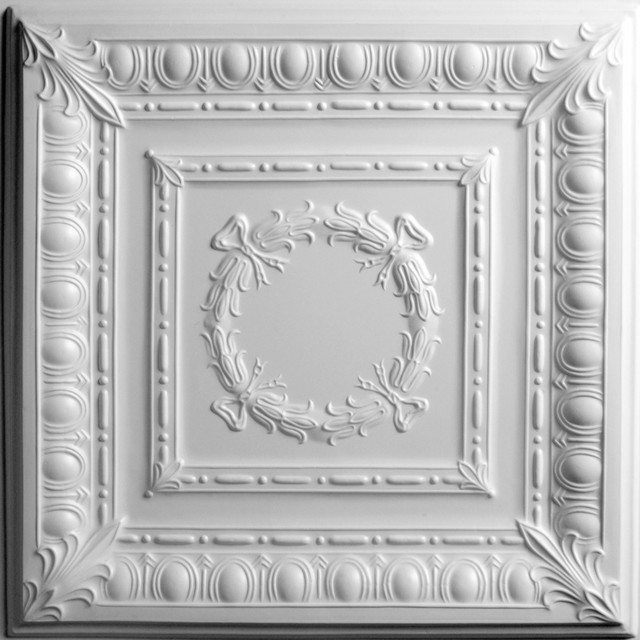 24x24 Empire White Ceiling Tiles Set Of 5 Contemporary Ceiling   Home Design 