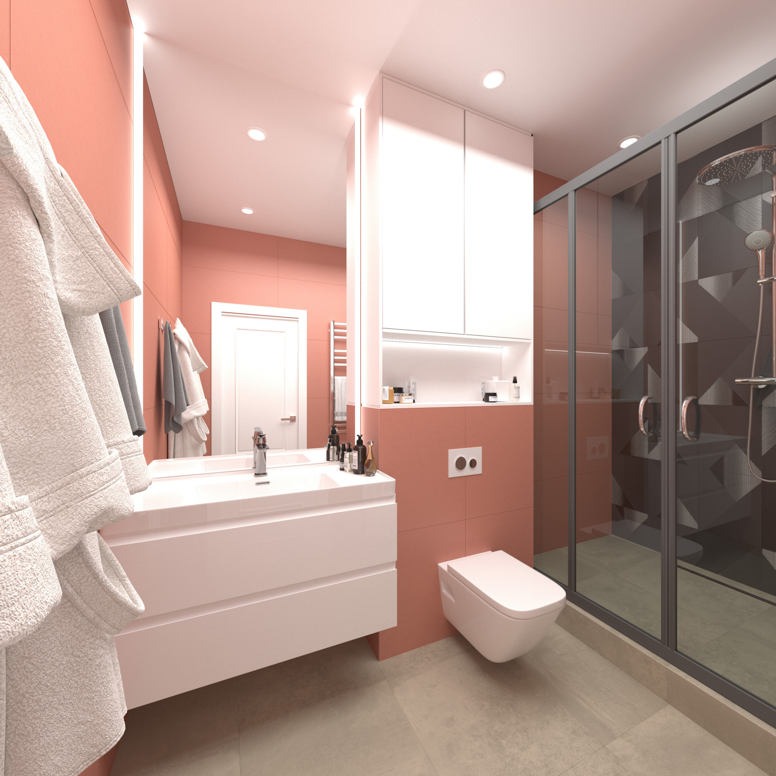 Яркий интерьер таунхауса