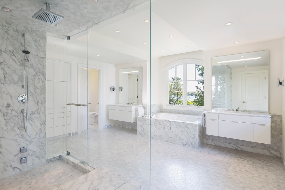Inspiration for a transitional bathroom remodel in Minneapolis