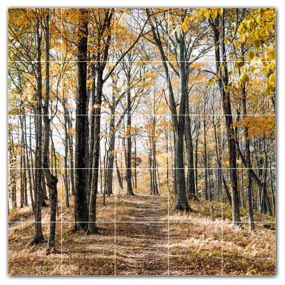 Trees Ceramic Tile Wall Mural HZ501004, 40" Wide x 40" High