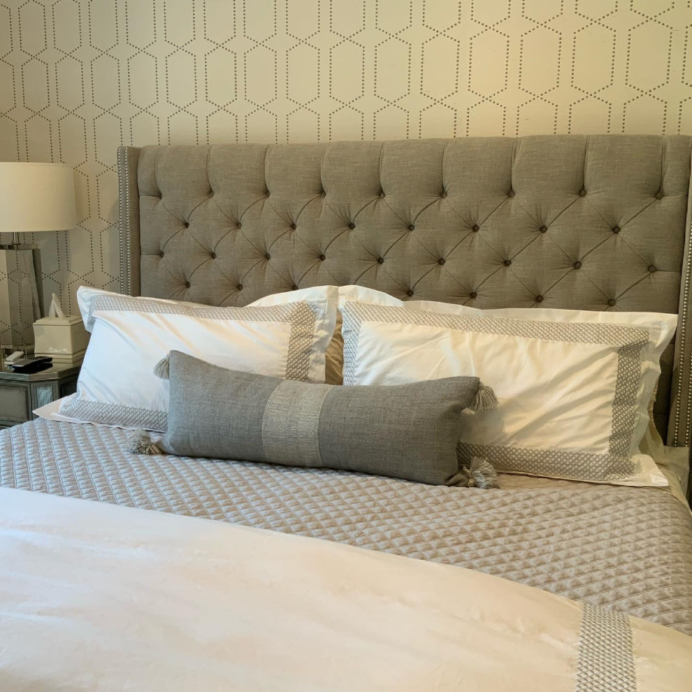 Transitional Gray Master Bedroom