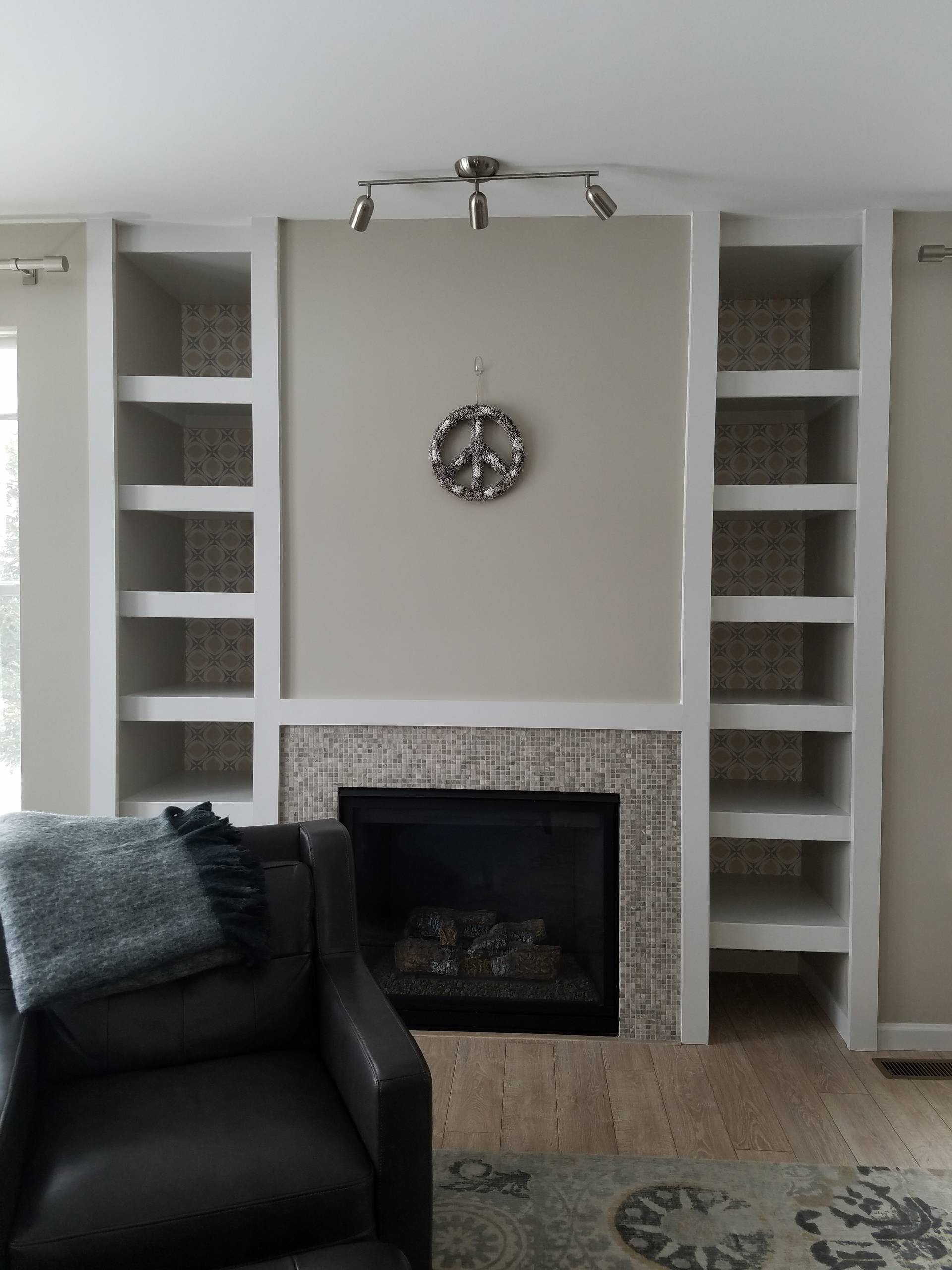 Wallpaper Install: Bookcase Detailing