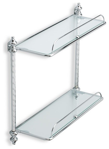 Signature Hardware 916728 Albury 17 Glass Bathroom Shelf