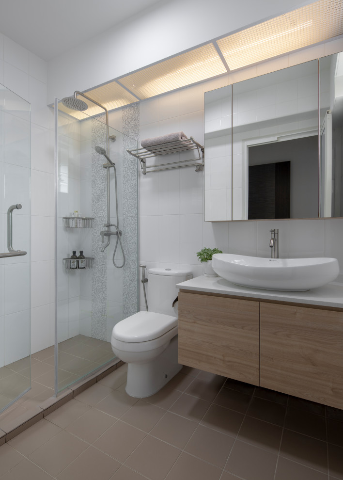 Photo of a Scandinavian bathroom in Singapore.