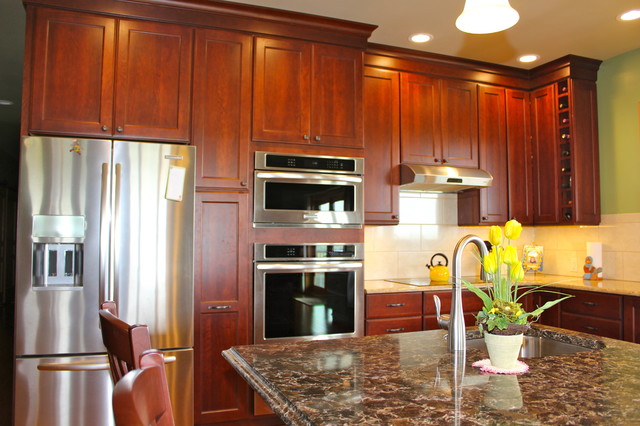 Rich Cherry transitional-kitchen