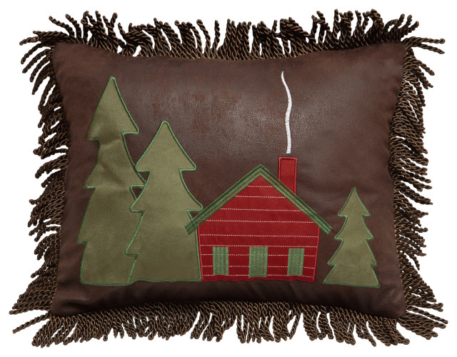 Hidden Cabin Rustic Cabin Throw Pillow, Insert Included, 16"x20