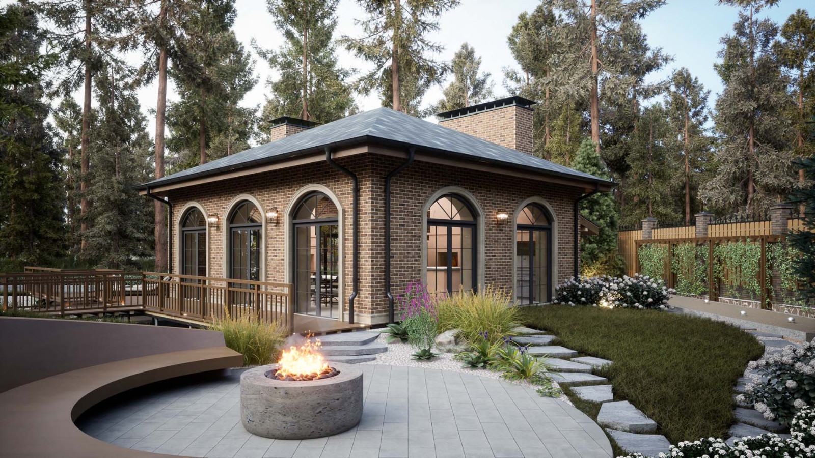 Остекленная беседка