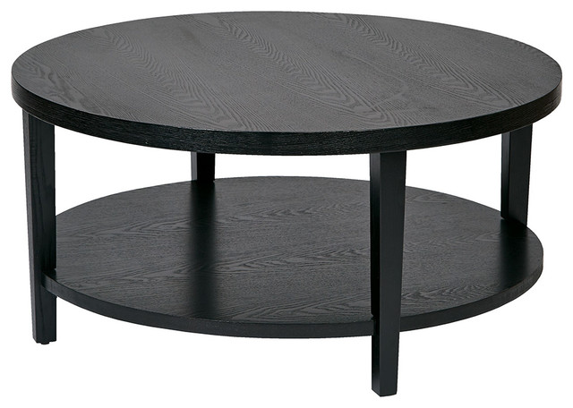 Merge Round Coffee Table Transitional Tables By Etriggerz Merge Round Coffee Table Black Finish