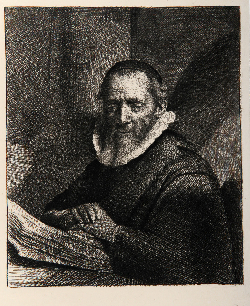 Rembrandt van Rijn, Portrait de Jean Corneille Sylvius, B266, Heliogravure