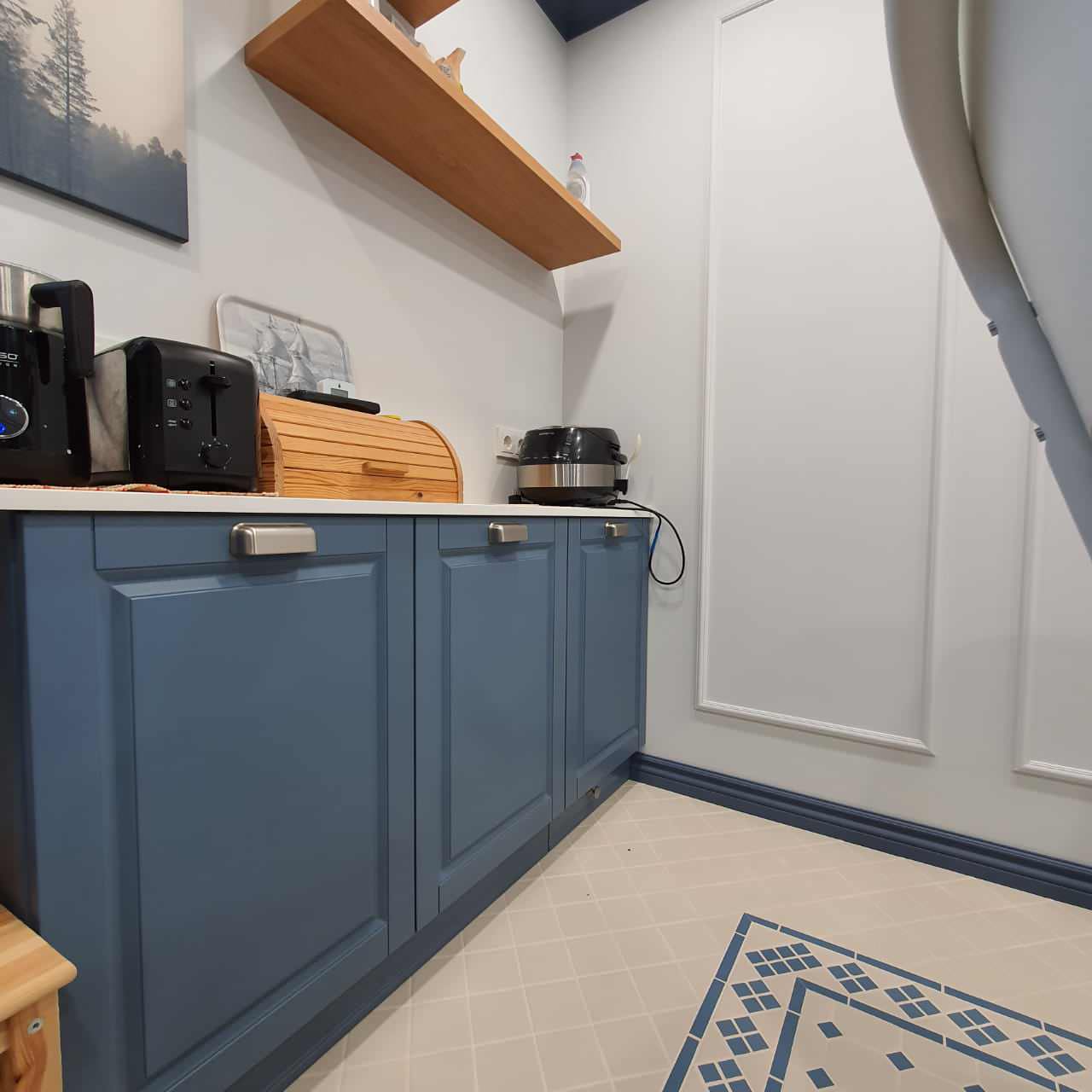 Соременная классика в серо-голубых тонах