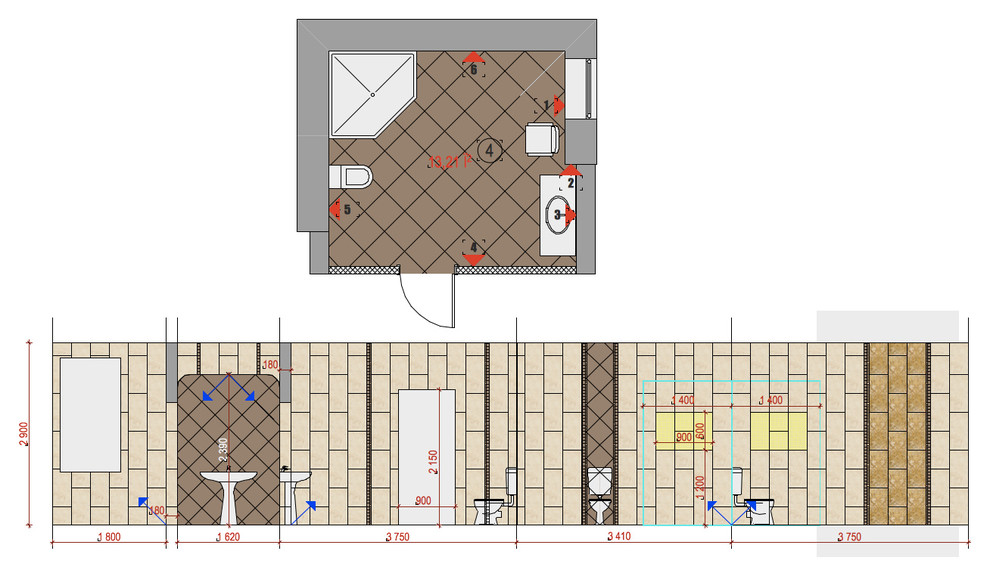 Схема раскладки плитки