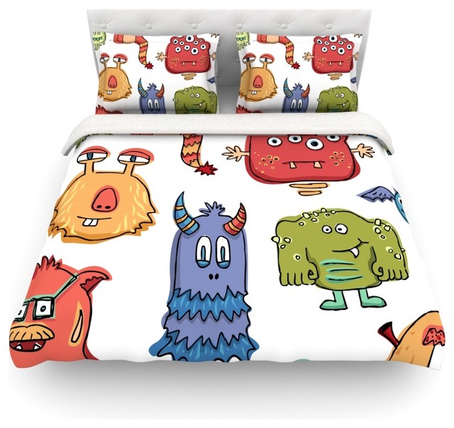 Brienne Jepkema Little Monsters Featherweight Duvet Cover Twin