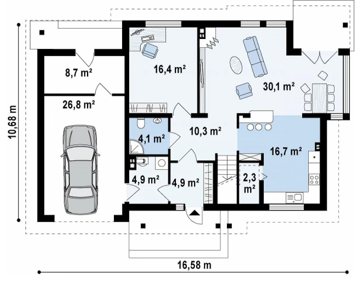 Монолитный дом, 206 кв.м.