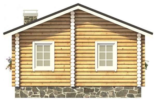 Дачный дом из бревна "Дачный-1" 40м2