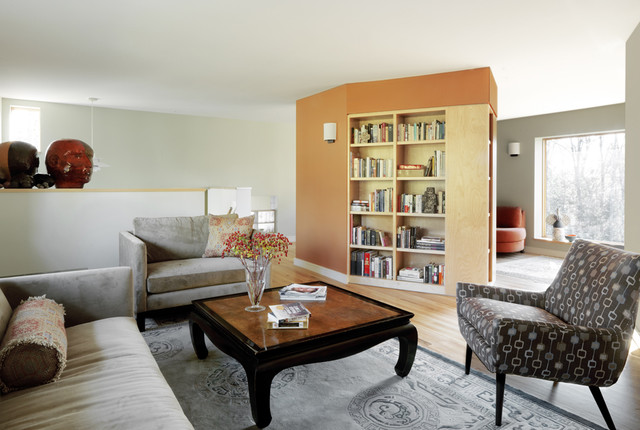  Raised  Ranch  Retrofit Contemporary Living  Room  
